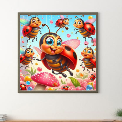 Ladybug - Full Round Drill Diamond Painting 30*30CM