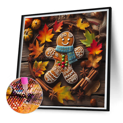 Gingerbread Man - Full Square Drill Diamond Painting 30*30CM