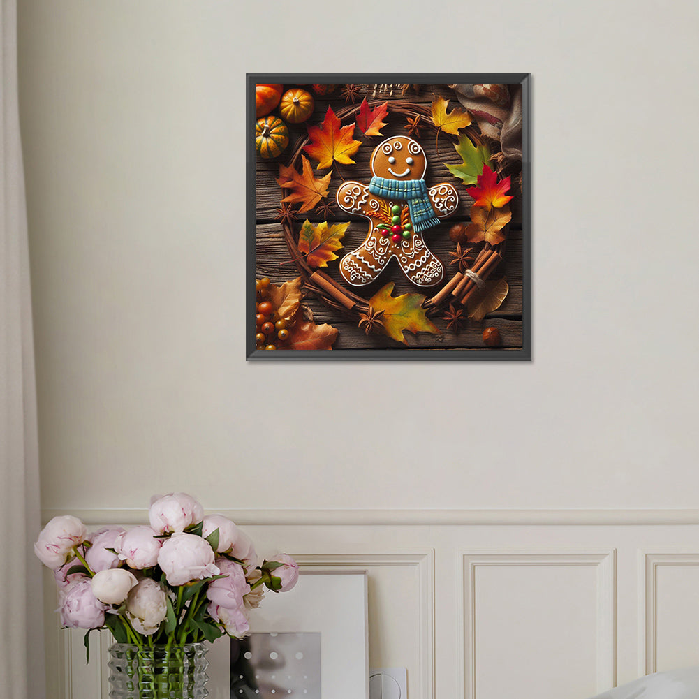 Gingerbread Man - Full Square Drill Diamond Painting 30*30CM