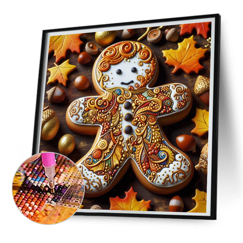 Gingerbread Man - Full Square Drill Diamond Painting 30*30CM