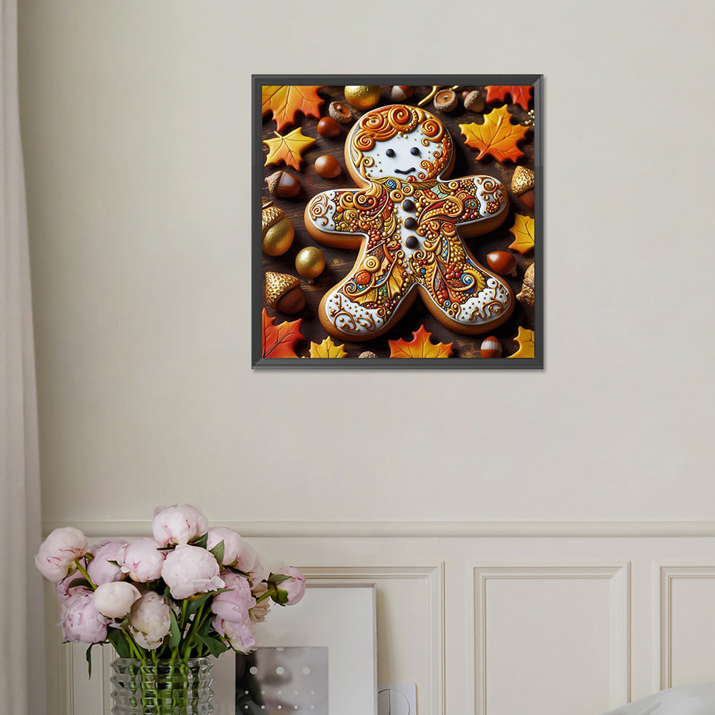 Gingerbread Man - Full Square Drill Diamond Painting 30*30CM