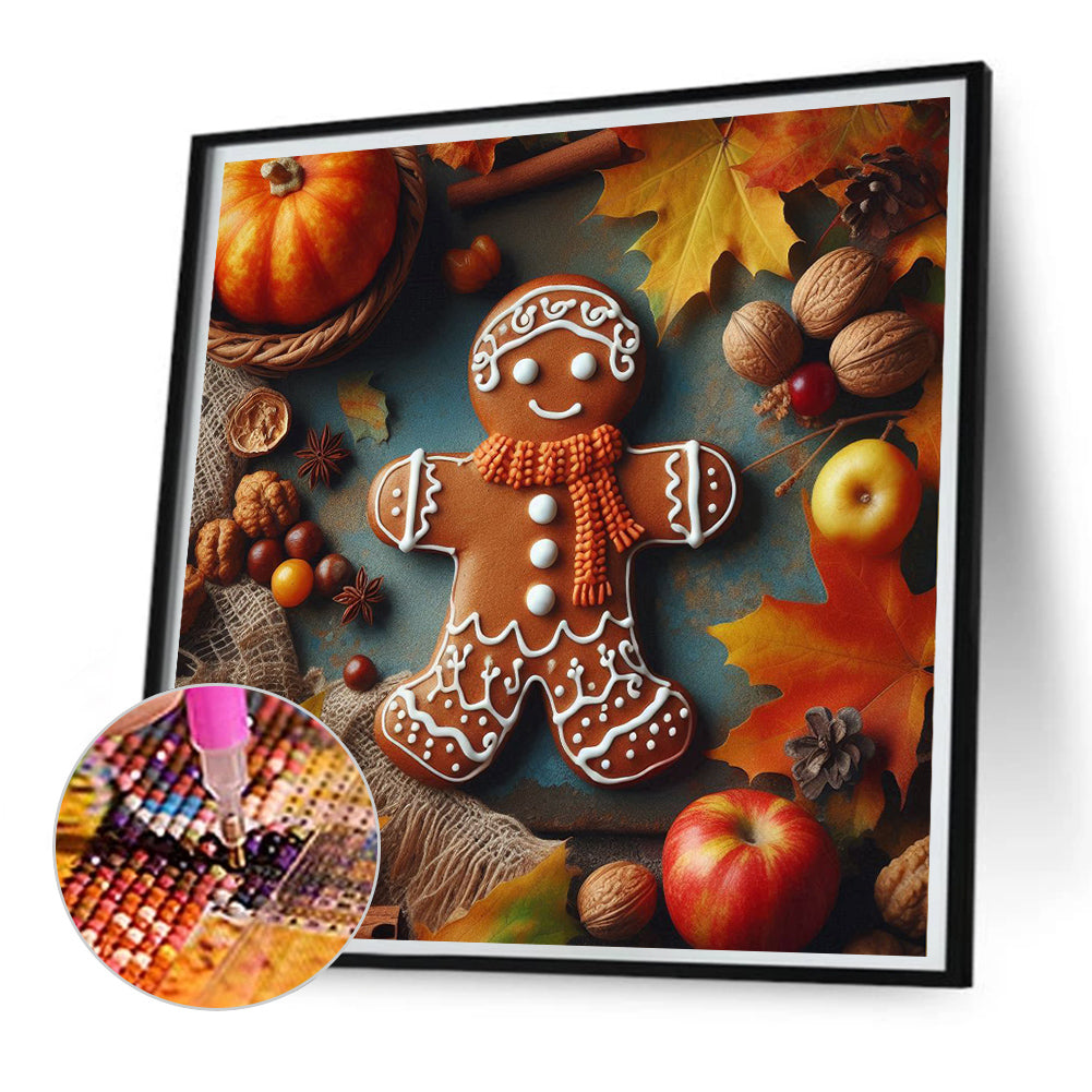 Gingerbread Man - Full Square Drill Diamond Painting 30*30CM