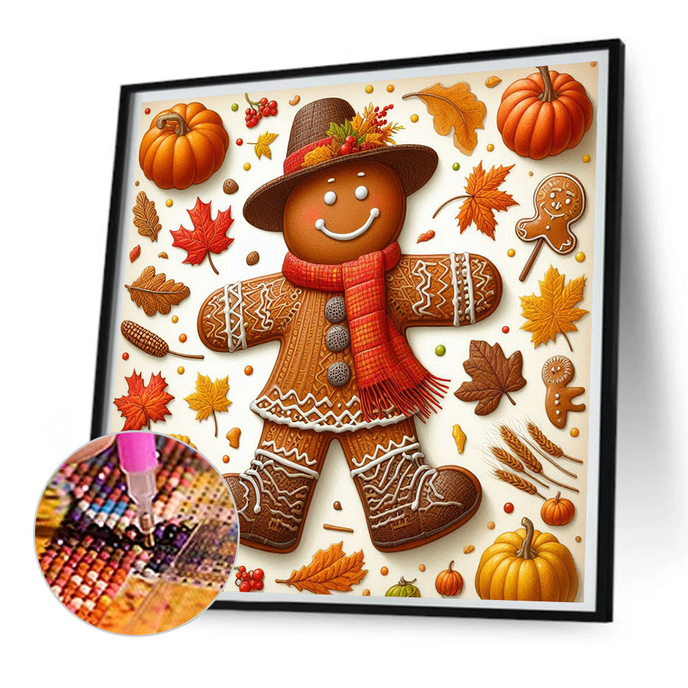 Gingerbread Man - Full Square Drill Diamond Painting 30*30CM