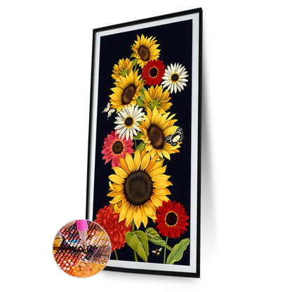 Sunflower - Full Round Drill Diamond Painting 30*60CM