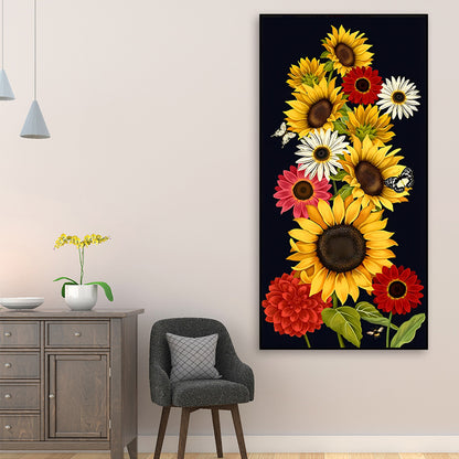 Sunflower - Full Round Drill Diamond Painting 30*60CM