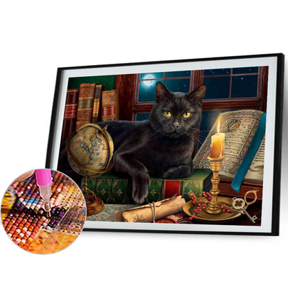 Black Cat - Full AB Square Drill Diamond Painting 60*40CM