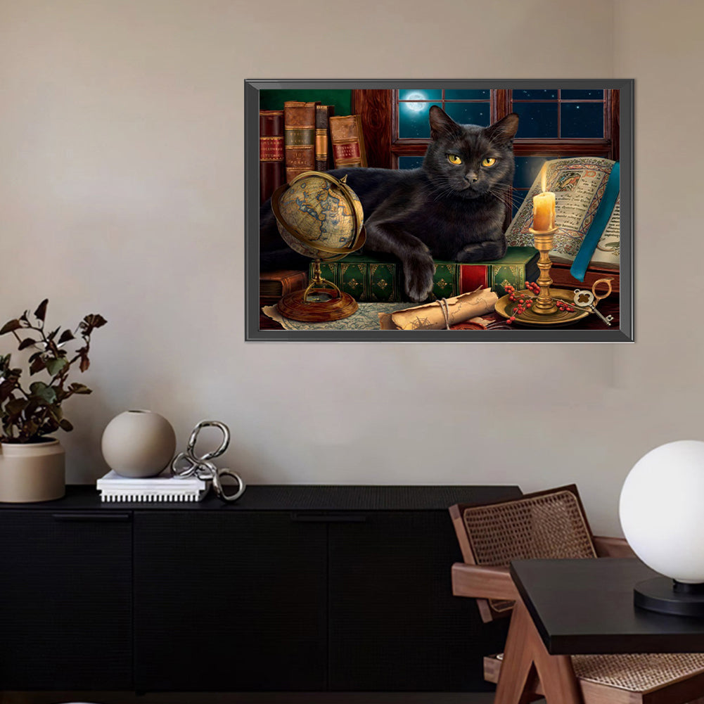 Black Cat - Full AB Square Drill Diamond Painting 60*40CM