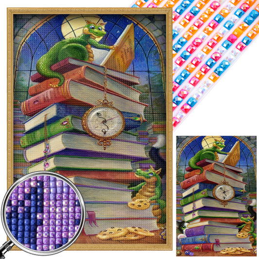 Book Dragon - Full AB Square Drill Diamond Painting 40*60CM