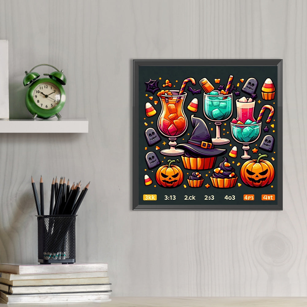 Halloween Symbols - Full Round Drill Diamond Painting 40*40CM