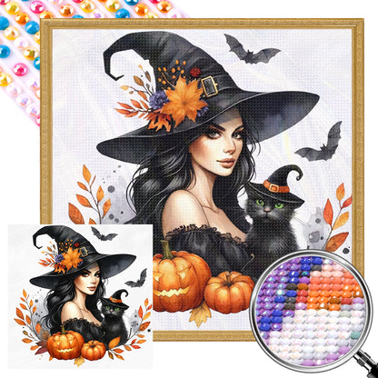 Halloween Witch - Full Round Drill Diamond Painting 40*40CM