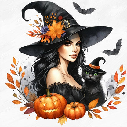 Halloween Witch - Full Round Drill Diamond Painting 40*40CM