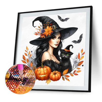 Halloween Witch - Full Round Drill Diamond Painting 40*40CM