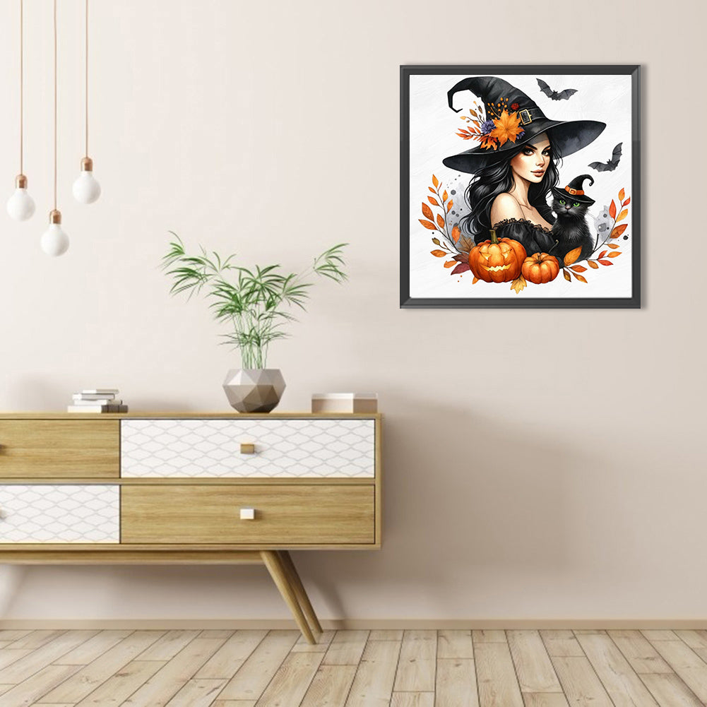 Halloween Witch - Full Round Drill Diamond Painting 40*40CM