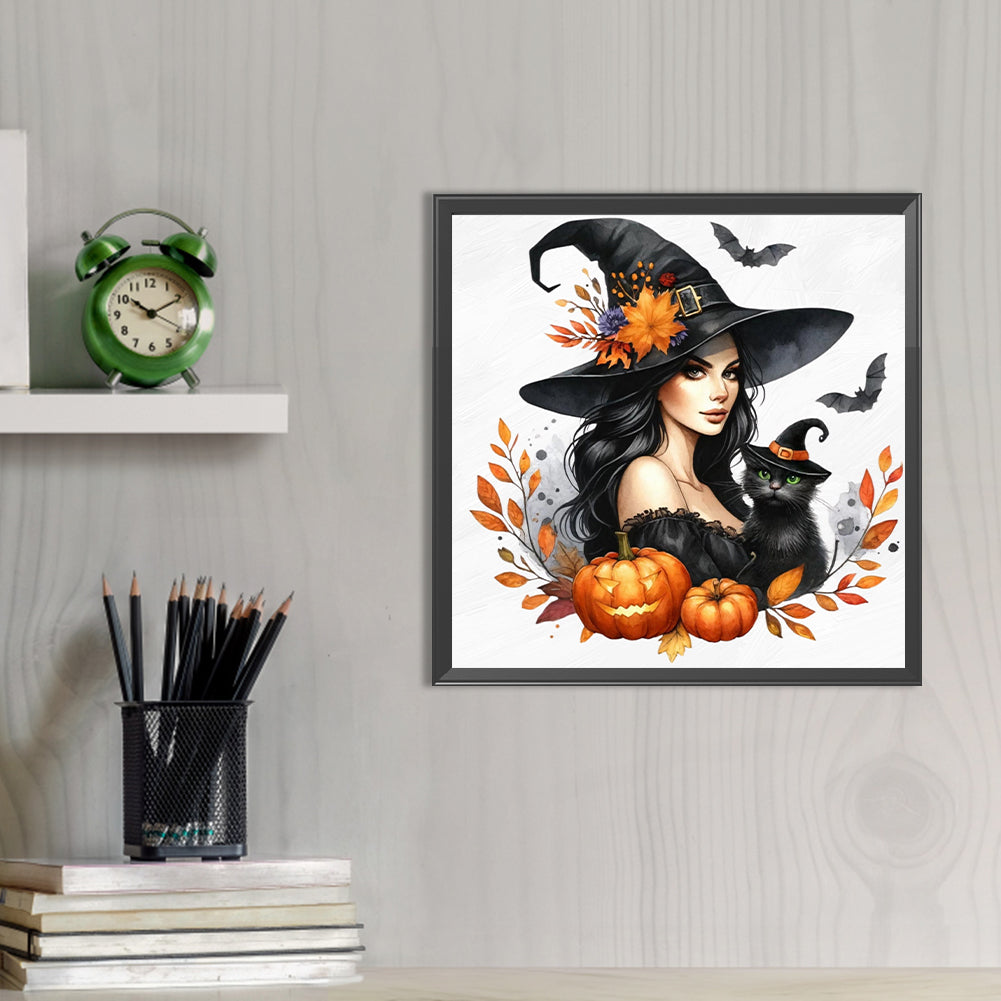 Halloween Witch - Full Round Drill Diamond Painting 40*40CM