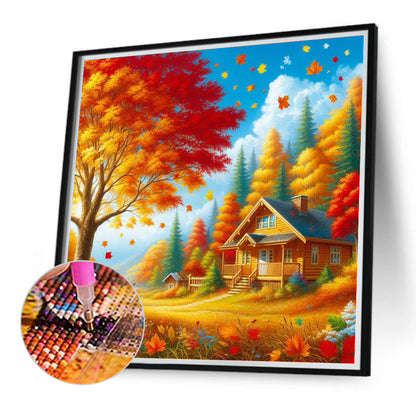 Autumn Scenery - Full Round Drill Diamond Painting 40*40CM