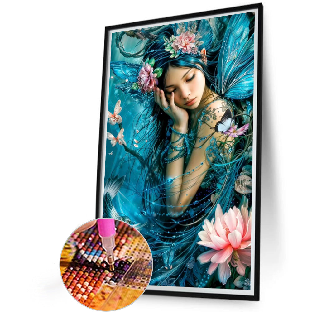 Sleeping Fairy - Full AB Round Drill Diamond Painting 40*60CM