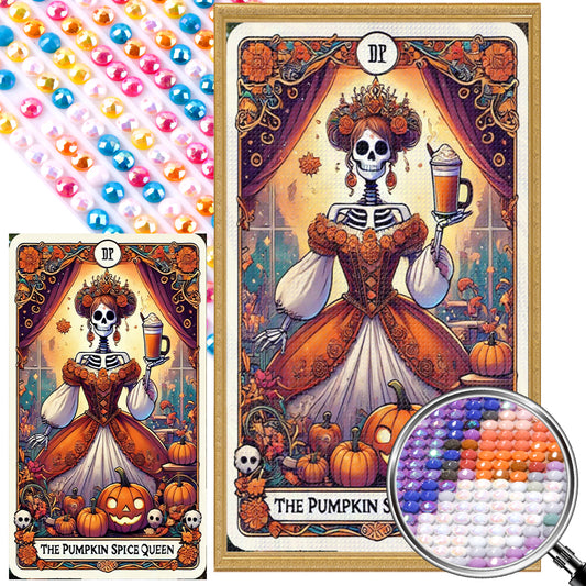 Pumpkin Spice Queen - Full AB Round Drill Diamond Painting 40*70CM