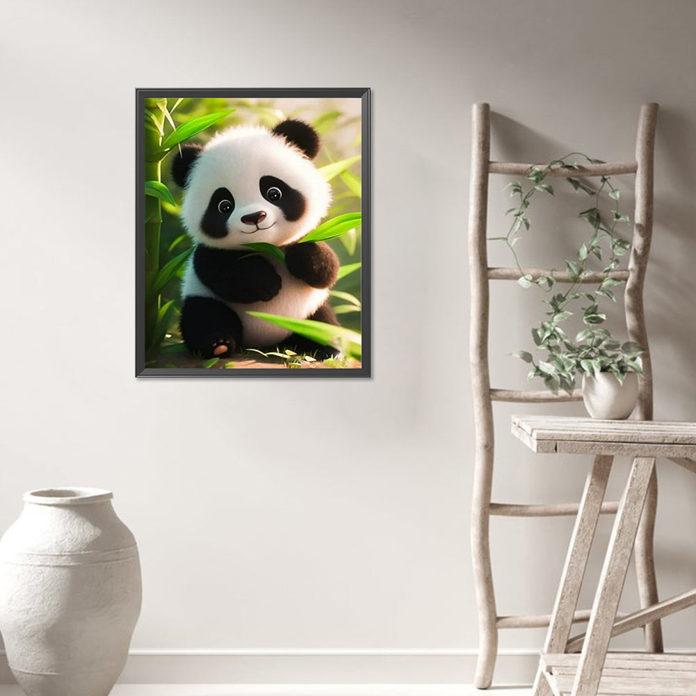 Cute Panda - Full AB Round Drill Diamond Painting 40*50CM