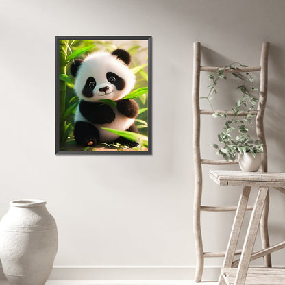 Cute Panda - Full AB Round Drill Diamond Painting 40*50CM