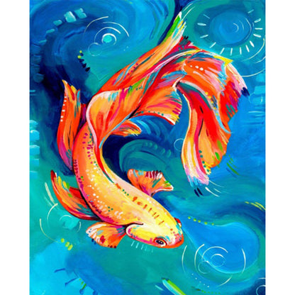 Goldfish In Water - Full AB Round Drill Diamond Painting 40*50CM