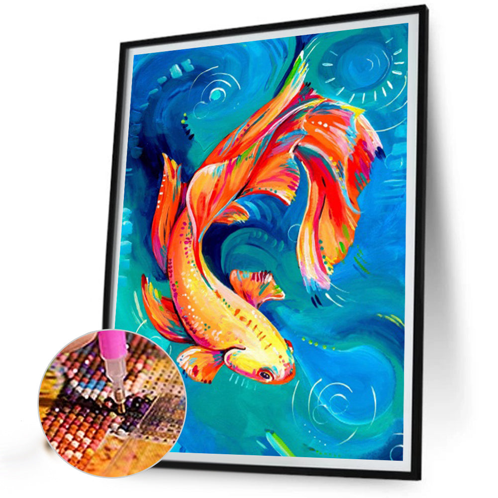 Goldfish In Water - Full AB Round Drill Diamond Painting 40*50CM