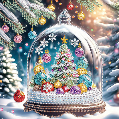 Christmas Atmosphere Crystal Tree - Special Shaped Drill Diamond Painting 30*30CM