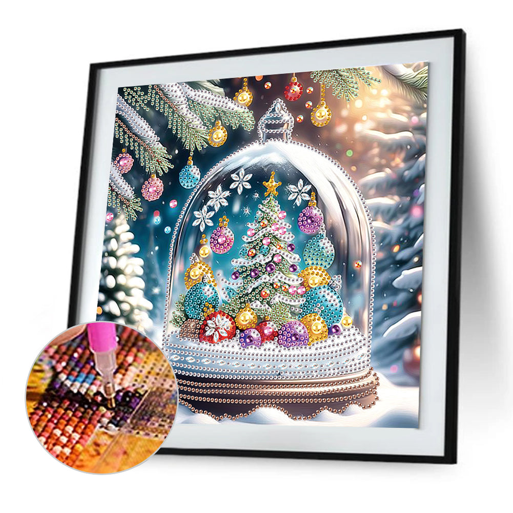 Christmas Atmosphere Crystal Tree - Special Shaped Drill Diamond Painting 30*30CM