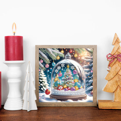 Christmas Atmosphere Crystal Tree - Special Shaped Drill Diamond Painting 30*30CM