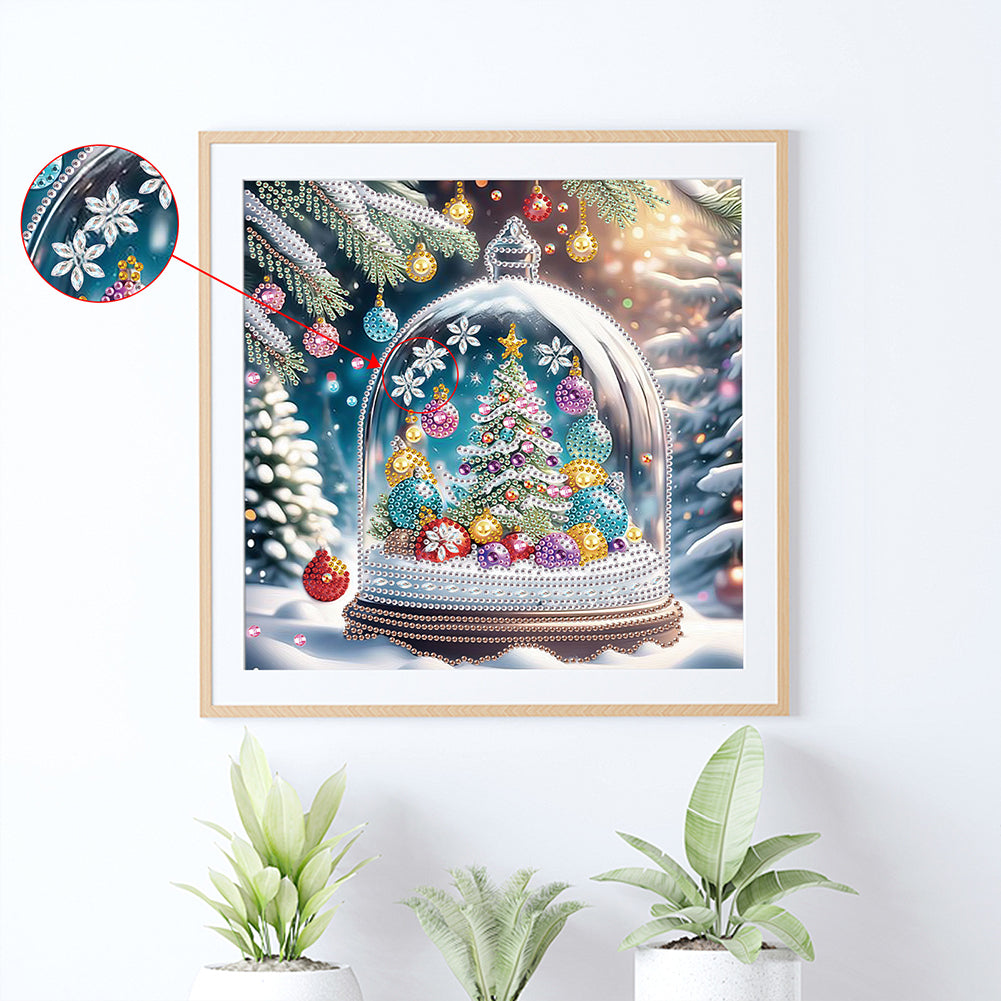 Christmas Atmosphere Crystal Tree - Special Shaped Drill Diamond Painting 30*30CM