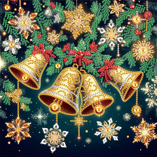 Christmas Atmosphere Bells - Special Shaped Drill Diamond Painting 30*30CM