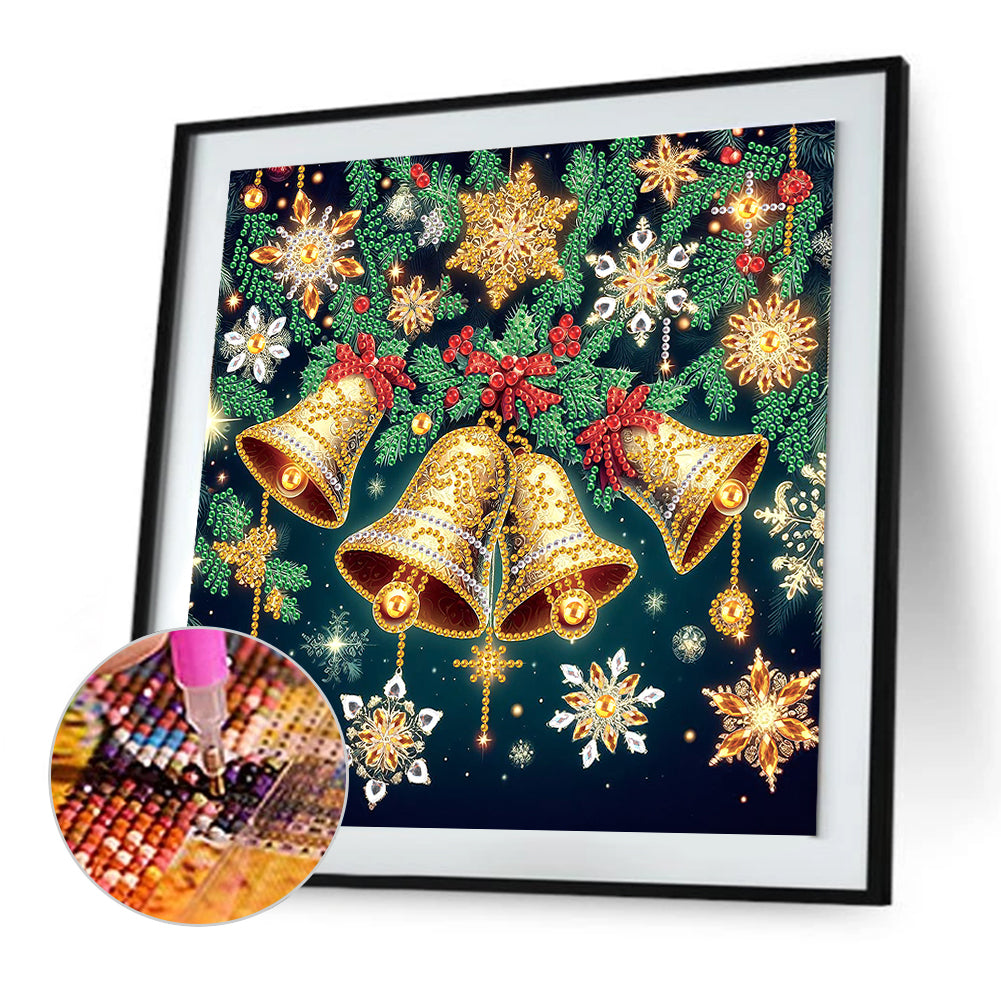 Christmas Atmosphere Bells - Special Shaped Drill Diamond Painting 30*30CM