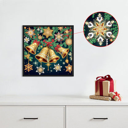 Christmas Atmosphere Bells - Special Shaped Drill Diamond Painting 30*30CM