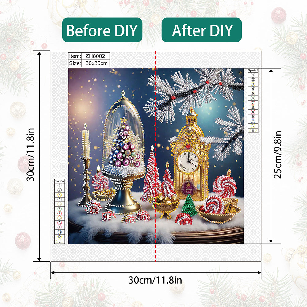 Christmas Atmosphere - Special Shaped Drill Diamond Painting 30*30CM