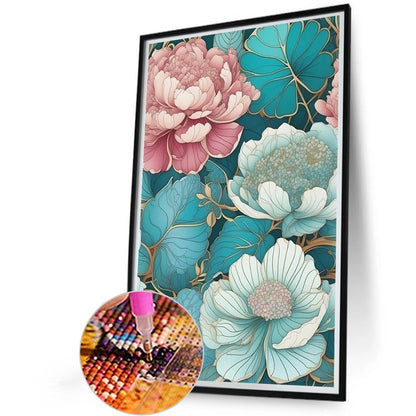 Beautiful Peony - Full Round Drill Diamond Painting 40*60CM