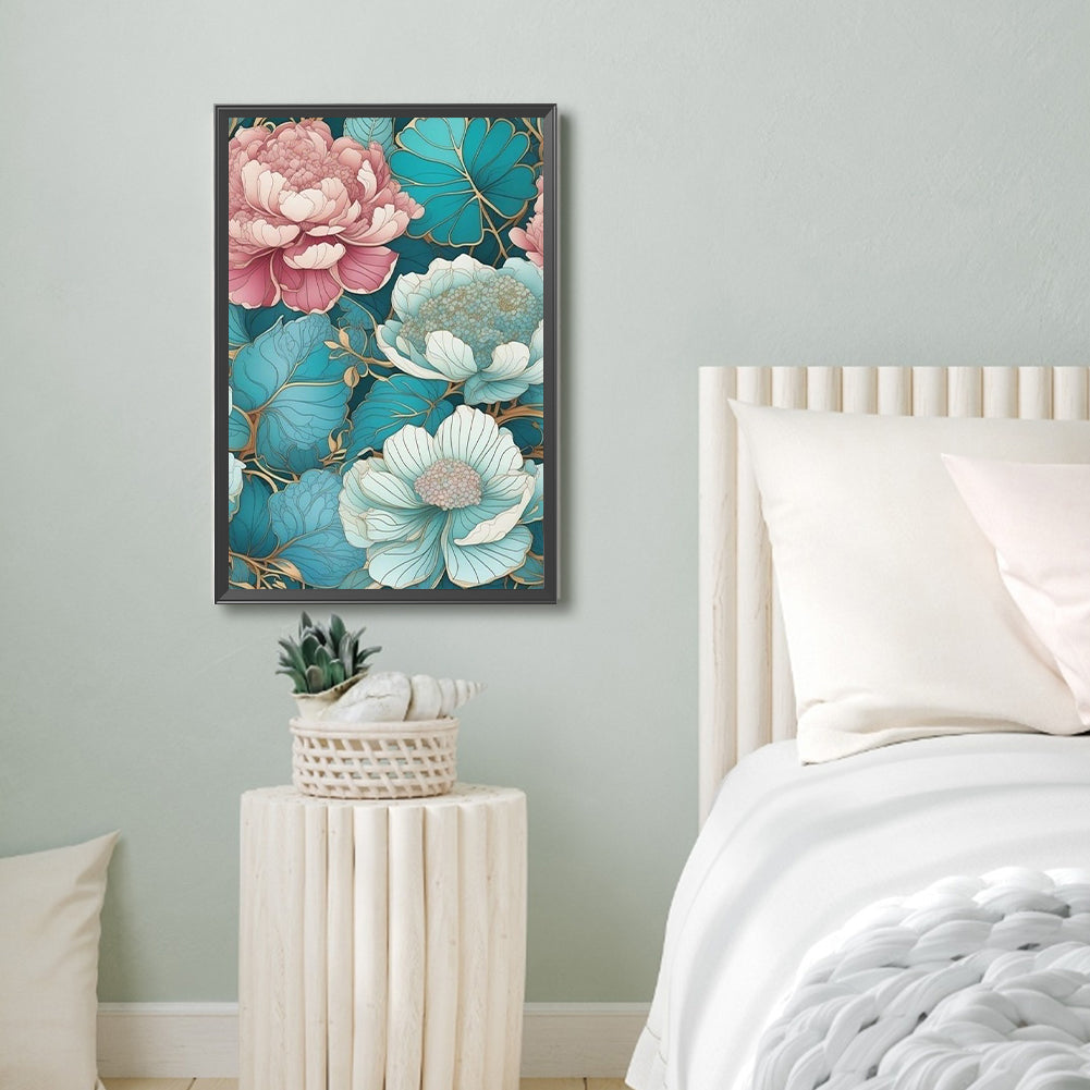 Beautiful Peony - Full Round Drill Diamond Painting 40*60CM