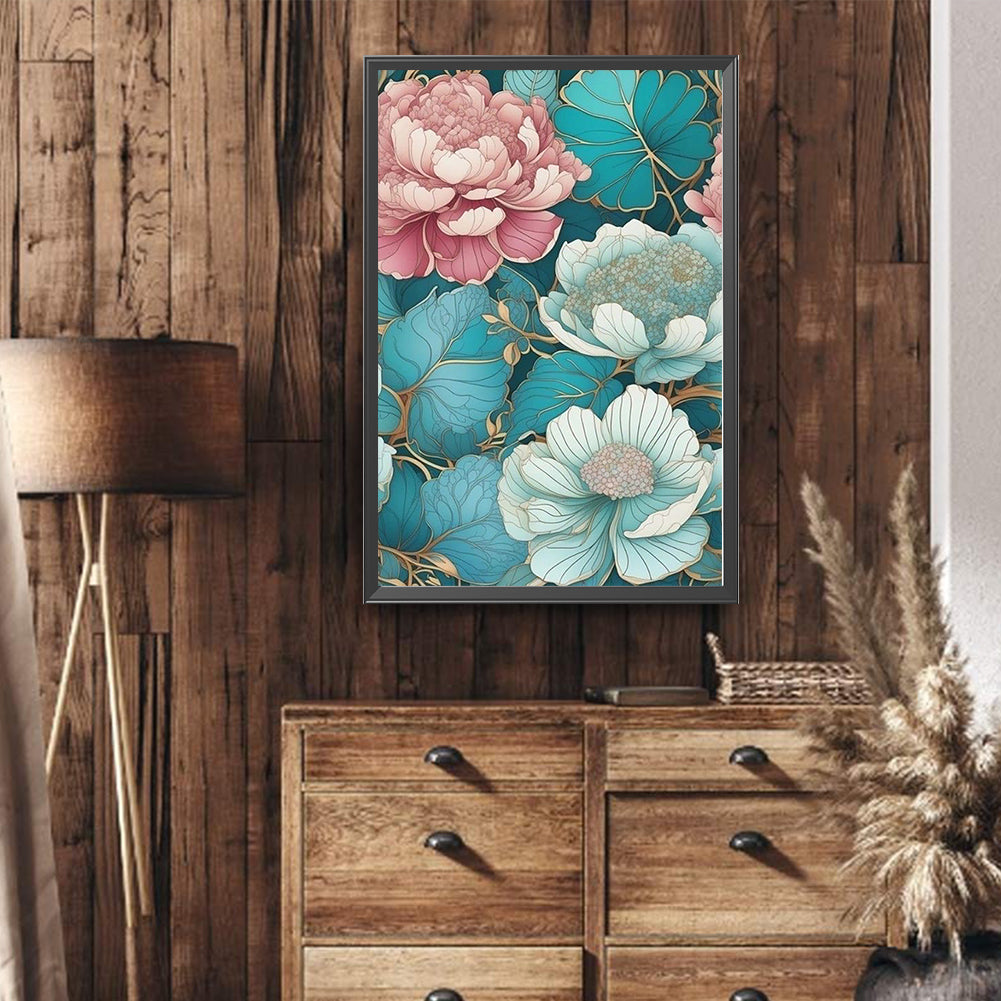 Beautiful Peony - Full Round Drill Diamond Painting 40*60CM