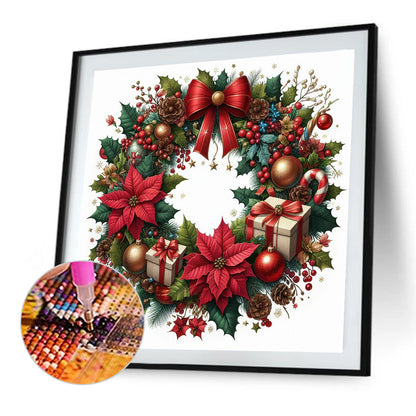 Christmas Wreath - Full Square Drill Diamond Painting 30*30CM