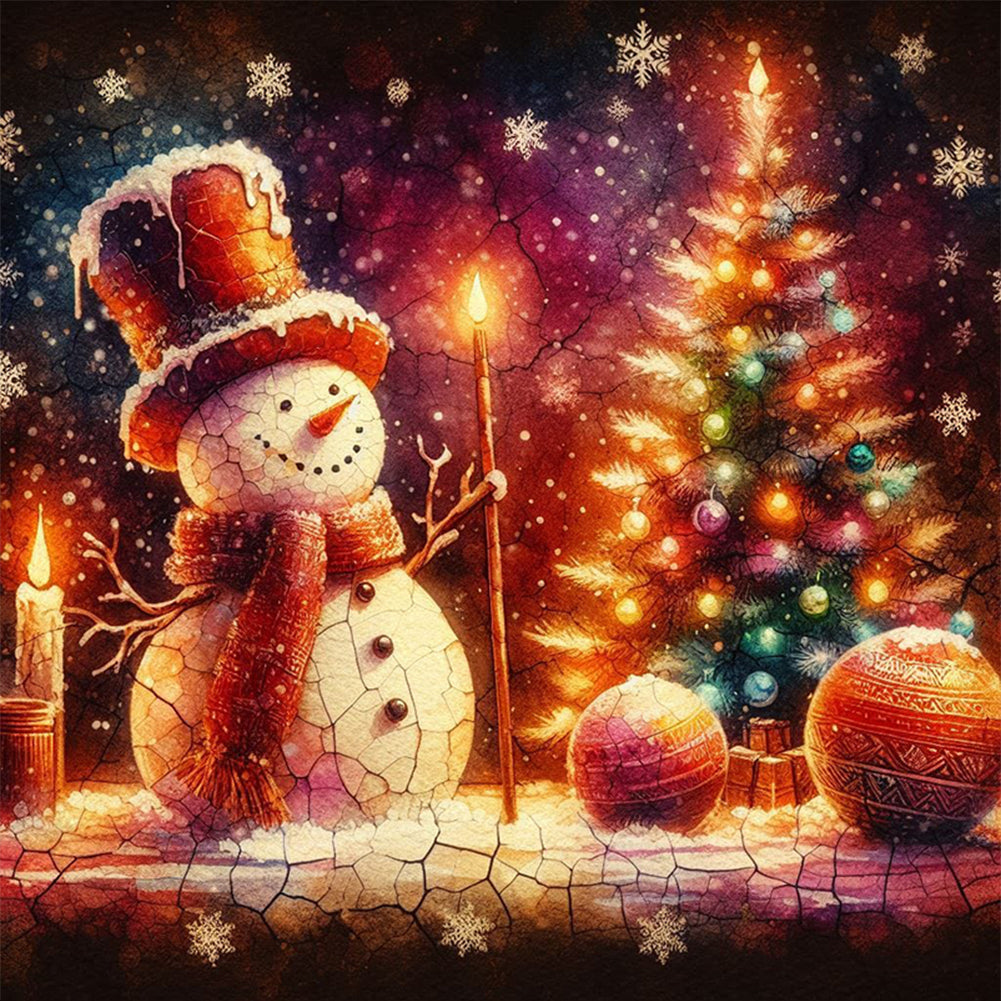 Snowman - Full Square Drill Diamond Painting 30*30CM