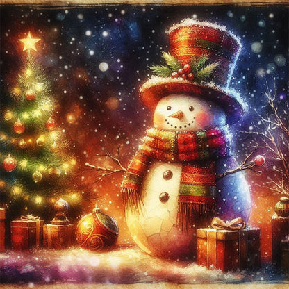 Snowman - Full Square Drill Diamond Painting 30*30CM