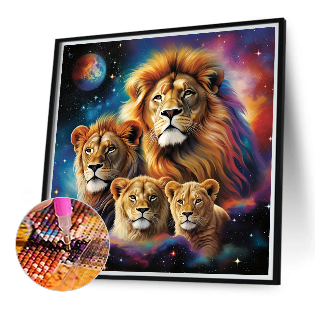 Lion - Full Round Drill Diamond Painting 40*40CM