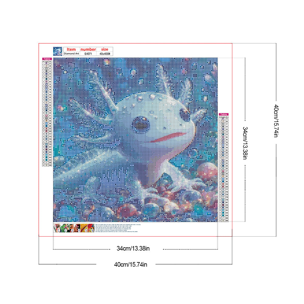 Salamander Fish - Full Round Drill Diamond Painting 40*40CM