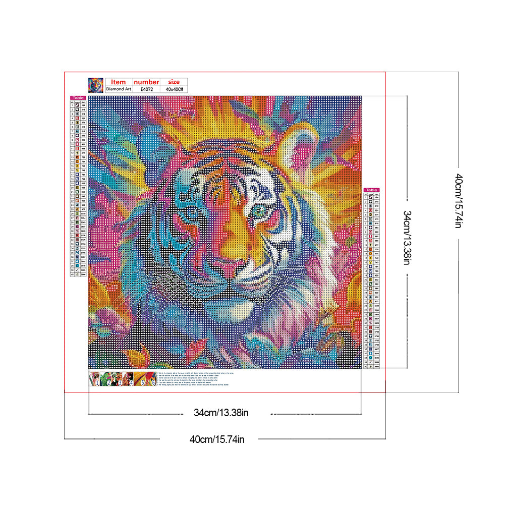 Tiger - Full Round Drill Diamond Painting 40*40CM