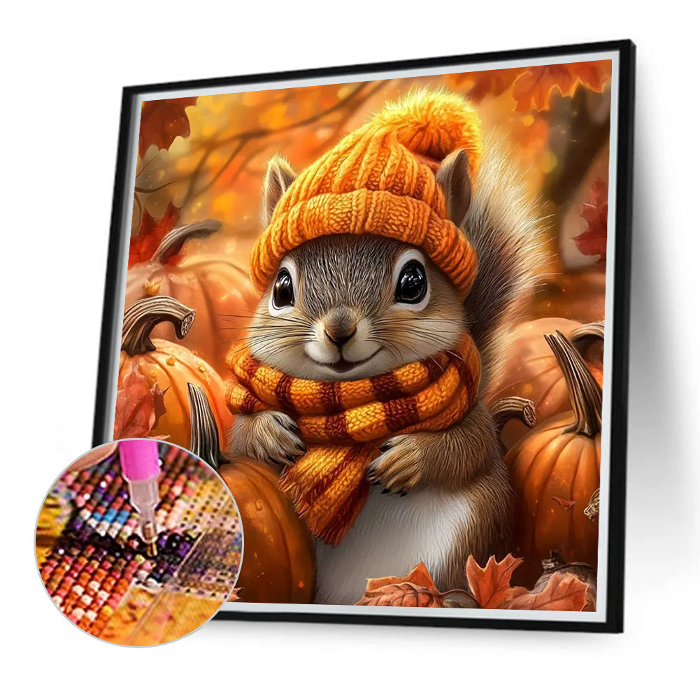 Squirrel - Full Round Drill Diamond Painting 40*40CM