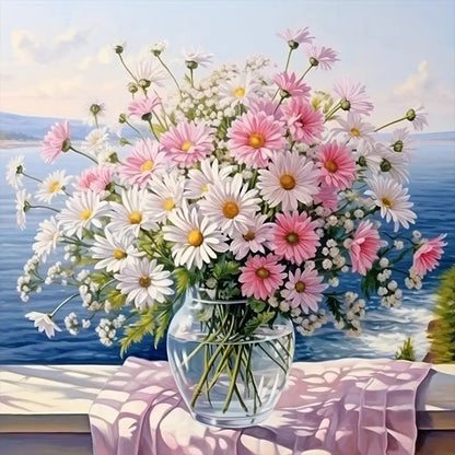 Flowers And Grass - Full Round Drill Diamond Painting 40*40CM