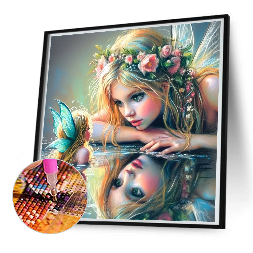 Butterfly Girl - Full Round Drill Diamond Painting 50*50CM