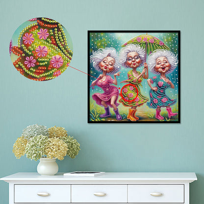 Cute Granny - Special Shaped Drill Diamond Painting 30*30CM