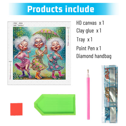 Cute Granny - Special Shaped Drill Diamond Painting 30*30CM