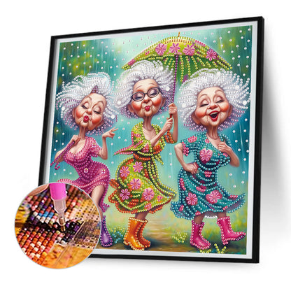 Cute Granny - Special Shaped Drill Diamond Painting 30*30CM