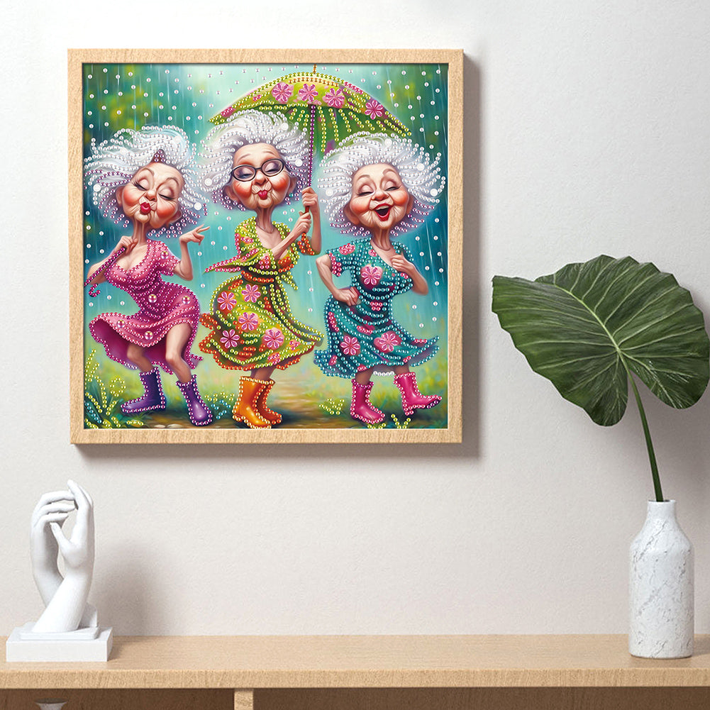Cute Granny - Special Shaped Drill Diamond Painting 30*30CM