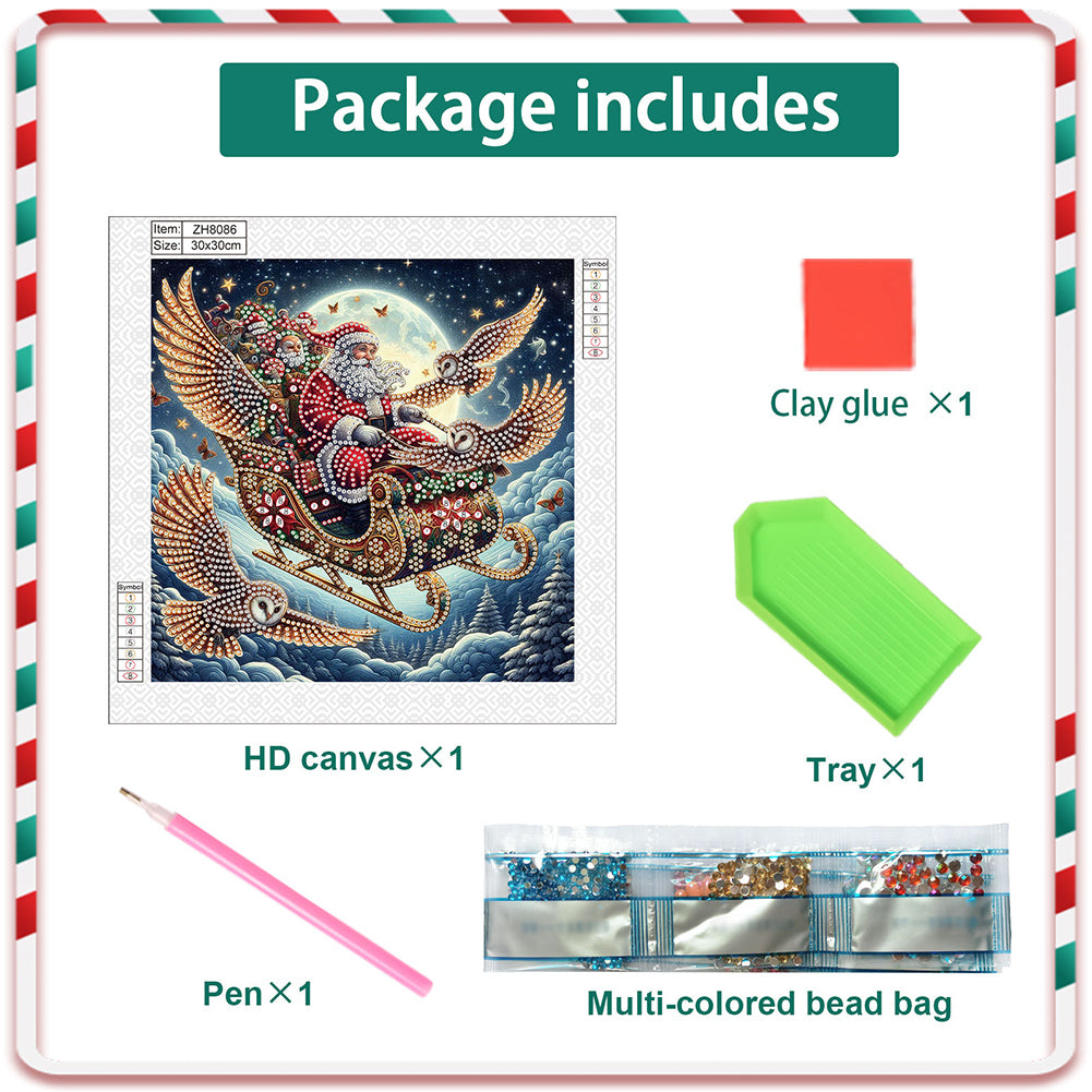 Santa Claus - Special Shaped Drill Diamond Painting 30*30CM